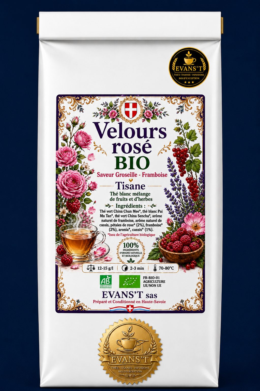 Velours rosé BIO
